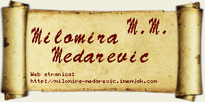 Milomira Medarević vizit kartica